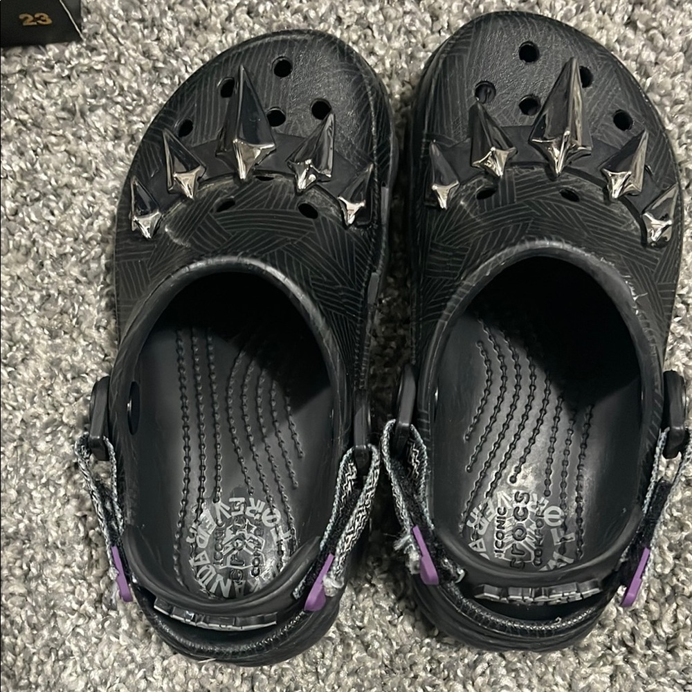 Crocs Black Spiked Clogs